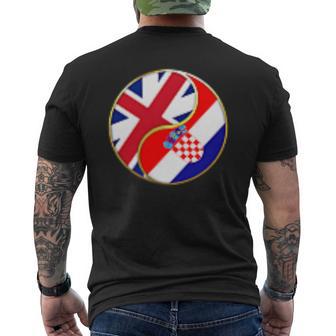 クロアチアの旗 イングランド イギリス 英語 イギリス クロアチア語 メンズTシャツ バックプリント - Kawaiitshirt