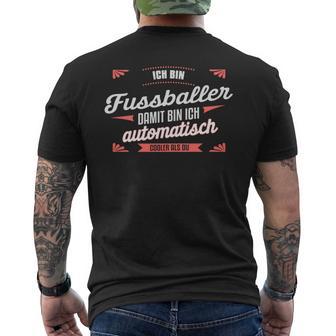 クールなフットボール選手 フットボール選手の言葉 長袖tシャツ メンズTシャツ バックプリント - Kawaiitshirt