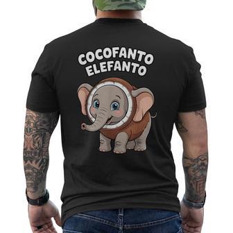 ココファント エレファント イタリアン ブレイン ミーム メンズTシャツ バックプリント - Kawaiitshirt