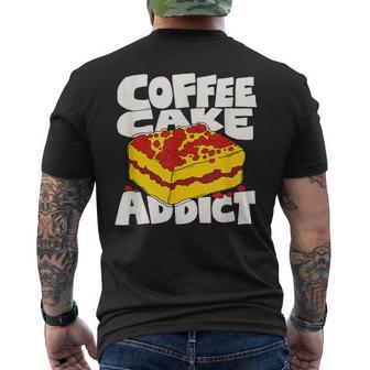 コーヒーケーキ好きのレトロなグラフィック。 メンズTシャツ バックプリント - Kawaiitshirt