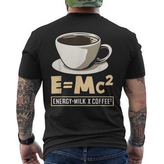 コーヒーラバーエナジーミルクコーヒー EMc² メンズTシャツ バックプリント - Kawaiitshirt