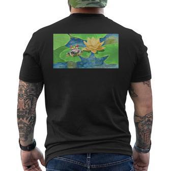 ゴッホ カエル 星月夜 動物 アート 自然 恋人 絵画 メンズTシャツ バックプリント - Kawaiitshirt