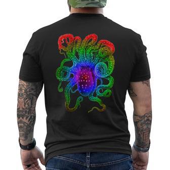 サイケデリック タコ クラーケン 触手 サイケデリックな服 メンズTシャツ バックプリント - Kawaiitshirt