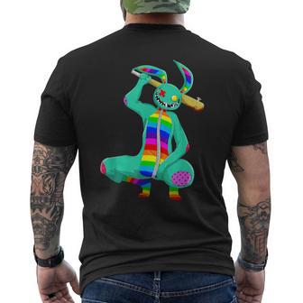 サイケデリックバニーサイコバニーアート メンズTシャツ バックプリント - Kawaiitshirt
