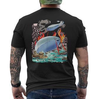 サカバンバスピス フィッシュミーム 怪獣 メンズTシャツ バックプリント - Kawaiitshirt