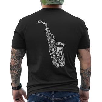 サックス サックス奏者 ミュージシャン サックス奏者 楽器 メンズTシャツ バックプリント - Kawaiitshirt