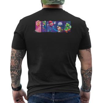 ザ・スーパーマリオギャラクシー・ムービー Cosmic Hero Panels メンズTシャツ バックプリント - Kawaiitshirt