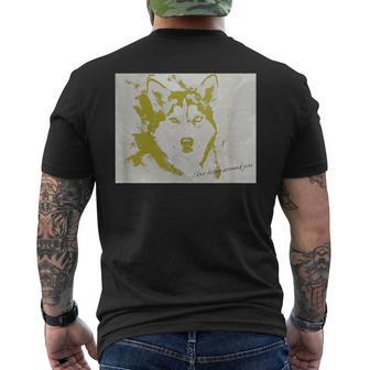 シベリアン ハスキーiberian Husky 愛犬 犬 雑貨 グッズ 人間用 愛犬家 犬好き メンズTシャツ バックプリント - Kawaiitshirt