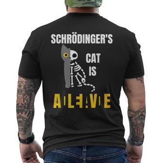 シュレーディンガーの猫は生きている シュレーディンガーの猫の科学者たち メンズTシャツ バックプリント - Kawaiitshirt