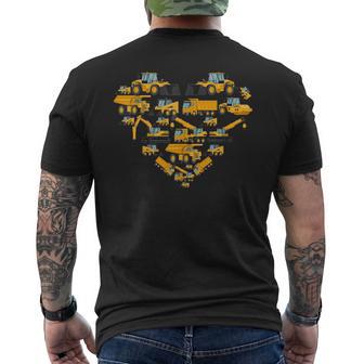 ショベルオペレーター 重機 Heo メンズTシャツ バックプリント - Kawaiitshirt