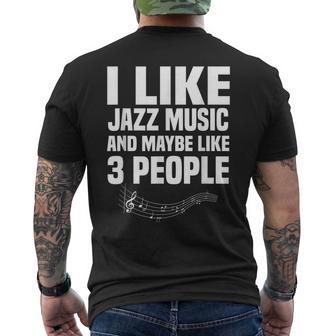 ジャズミュージックジャンル ミュージシャン 作曲家 内向的パフォーマー メンズTシャツ バックプリント - Kawaiitshirt