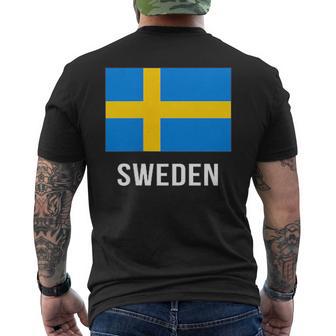スウェーデン スウェーデンの国旗 メンズTシャツ バックプリント - Kawaiitshirt