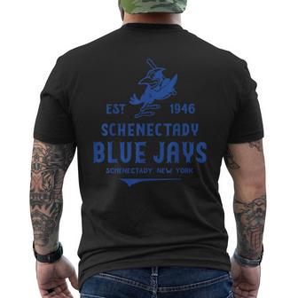 スケネクタディ・ブルージェイズ ニューヨーク ヴィンテージで消えた野球 メンズTシャツ バックプリント - Kawaiitshirt