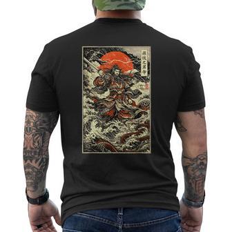 スサノオ 日本神話 女神 浮世絵 神道 メンズTシャツ バックプリント - Kawaiitshirt