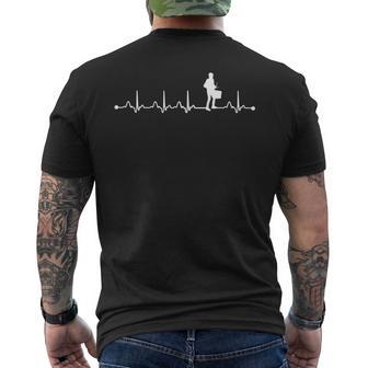 スネアドラムキット ハートビートシャツ ハートビート ラブギフト 長袖tシャツ メンズTシャツ バックプリント - Kawaiitshirt