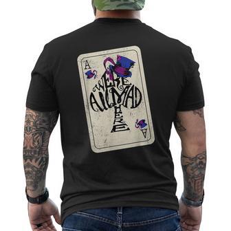 スペードのエース 不思議の国のアリス マッドハット&スペード メンズTシャツ バックプリント - Kawaiitshirt