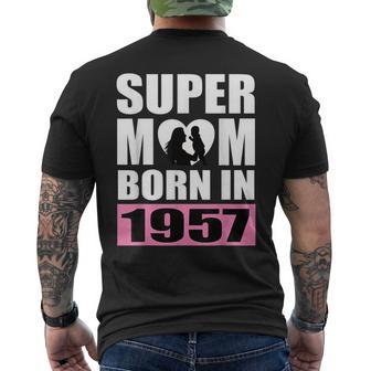 スーパー・ママ 1957年生まれ ママ 誕生日 1957年 誕生日 1957年 メンズTシャツ バックプリント - Kawaiitshirt