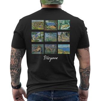 セザンヌの有名な芸術絵画 Cezanne メンズTシャツ バックプリント - Kawaiitshirt
