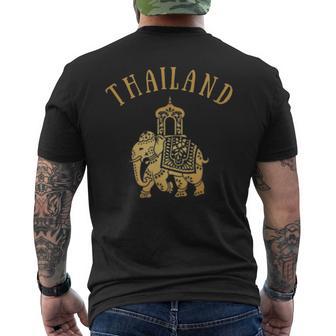 タイ旅行象のお土産。 メンズTシャツ バックプリント - Kawaiitshirt