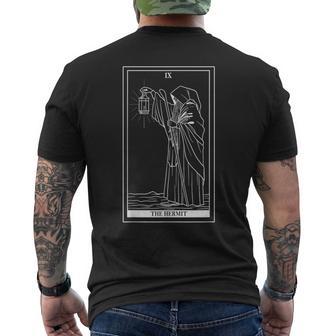タロットカード隠者占い師オカルト魔女ウィッカン メンズTシャツ バックプリント - Kawaiitshirt