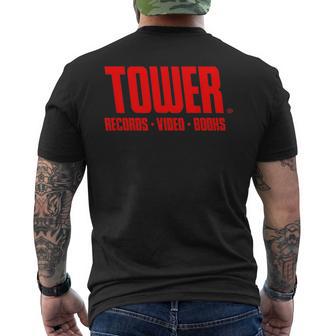 タワーレコード レトロ ヴィンテージ 音楽 ハリウッド メンズTシャツ バックプリント - Kawaiitshirt