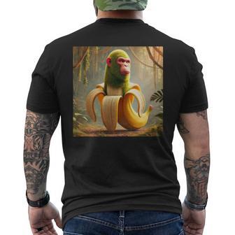チンパンジーニ バナニーニ 長袖tシャツ メンズTシャツ バックプリント - Kawaiitshirt