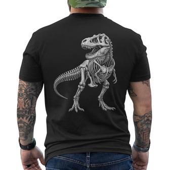 ティラノサウルス レックス スケルトン 化石 恐竜 解剖学 メンズTシャツ バックプリント - Kawaiitshirt