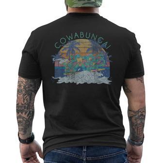 ティーンエイジ・ミュータント・ニンジャ・タートルズ ヴィンテージ Cowabunga メンズTシャツ バックプリント - Kawaiitshirt