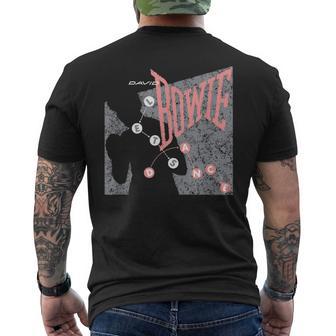 デヴィッド・ボウイ Let's Dance ピンクとグレー メンズTシャツ バックプリント - Kawaiitshirt