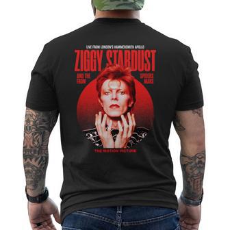 デヴィッド・ボウイ ジギー スターダスト モーションピクチャー カラー スキタ写真 長袖tシャツ メンズTシャツ バックプリント - Kawaiitshirt