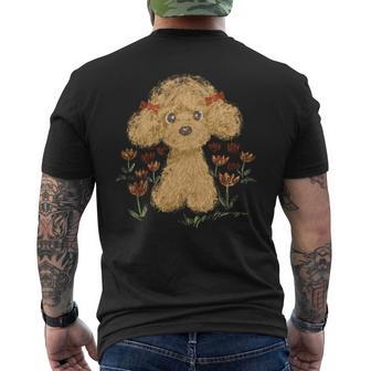 トイプードル かわいい いぬ 子犬 ペット おもしろ 動物 アート イラスト 長袖tシャツ メンズTシャツ バックプリント - Kawaiitshirt