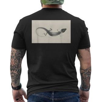 トカゲのレントゲン写真 メンズTシャツ バックプリント - Kawaiitshirt