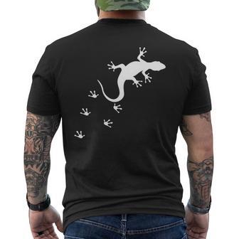 トカゲの跡 クライミング ヤモリ テラリウム 爬虫類 オーナー 長袖tシャツ メンズTシャツ バックプリント - Kawaiitshirt