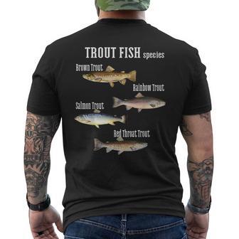 トラウト魚種釣り釣り服の種類 メンズTシャツ バックプリント - Kawaiitshirt