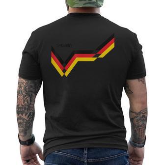 ドイツ国旗 面白い ドイツの遺産 ルーツ ヴィンテージ ドイツ国旗 メンズTシャツ バックプリント - Kawaiitshirt