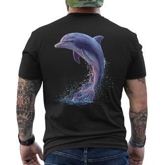 ドルフィンダイバー イルカ 海 かわいい イルカ イルカ メンズTシャツ バックプリント - Kawaiitshirt