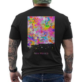 ニューメキシコ州の地図 メンズTシャツ バックプリント - Kawaiitshirt