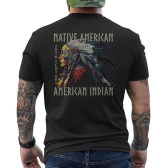ネイティブアメリカン 20世紀 アメリカインディアン メンズTシャツ バックプリント - Kawaiitshirt