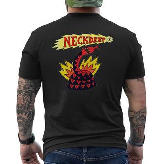 ネックディープシューティングアイ メンズTシャツ バックプリント - Kawaiitshirt