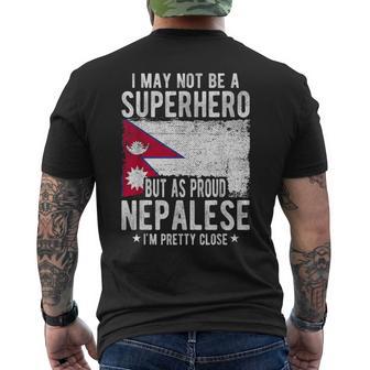 ネパール ネパール国旗 誇り高きネパール メンズTシャツ バックプリント - Kawaiitshirt