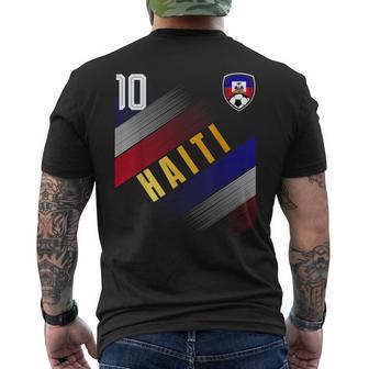 ハイチ国旗 ハイチのプライド愛好家 メンズTシャツ バックプリント - Kawaiitshirt