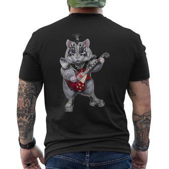 ハムスター ロックスター 動物 ギター メンズTシャツ バックプリント - Kawaiitshirt