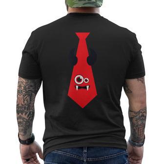 ハロウィン ネクタイ 漫画 モンスター 赤 面白い メンズTシャツ バックプリント - Kawaiitshirt