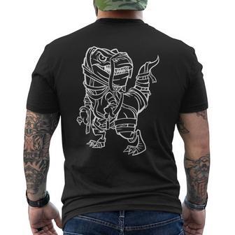 ハロウィン 面白い ミイラ恐竜 メンズTシャツ バックプリント - Kawaiitshirt