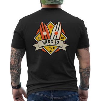 ハング10 サーフボード サーフ サーフィン サーファー メンズTシャツ バックプリント - Kawaiitshirt