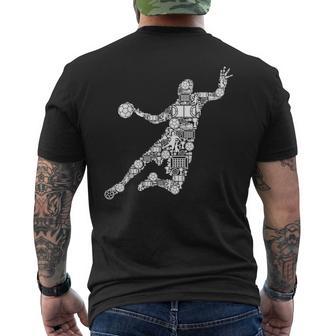 ハンドボール選手男子キッズ男子 メンズTシャツ バックプリント - Kawaiitshirt