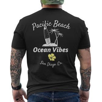 パシフィックビーチ サンディエゴ オーシャンバイブ メンズTシャツ バックプリント - Kawaiitshirt