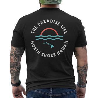 パラダイスライフサンセットノースショアハワイ諸島 メンズTシャツ バックプリント - Kawaiitshirt