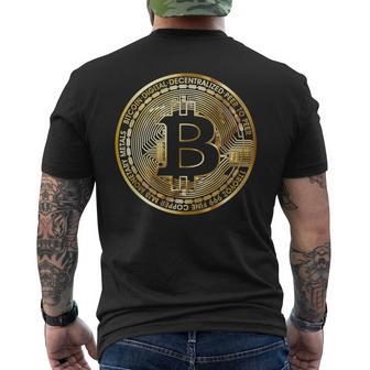 ビットコインbtcコイン暗号トレーダーBitcoinフューチャーフリーダムギフト メンズTシャツ バックプリント - Kawaiitshirt