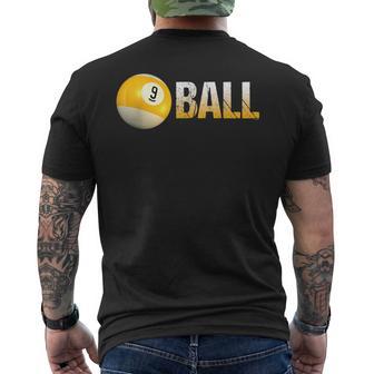 ビリヤード プールボール 9ボール アパレル 9ボール チーム リーグ用 メンズTシャツ バックプリント - Kawaiitshirt